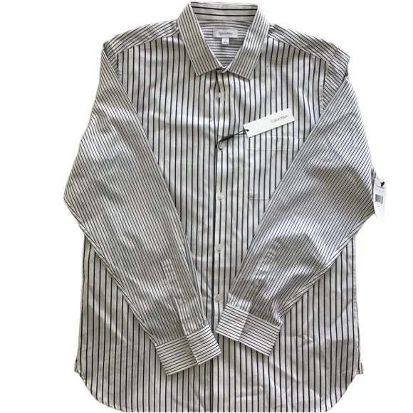 Calvin Klein mixed stripe casual dress shirt - Picture 2 of 5